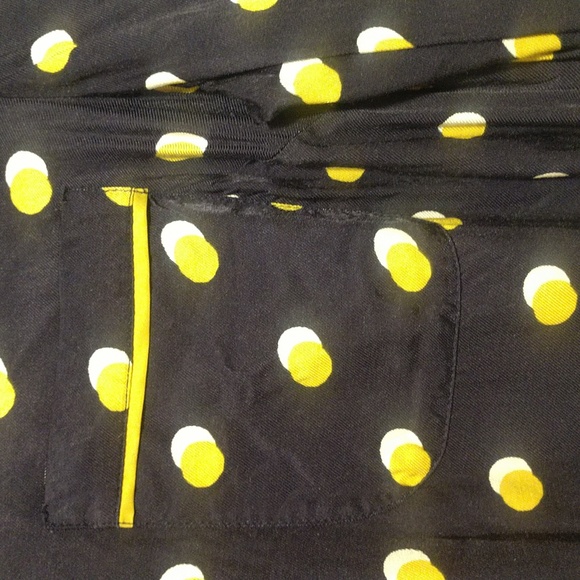 Boden Jenna Polka Dot Shirt Dress Navy Yellow Size 12 (UK 16) - Picture 8 of 10